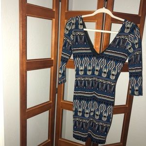 Unbranded Sparkly Blue Patterned Dress